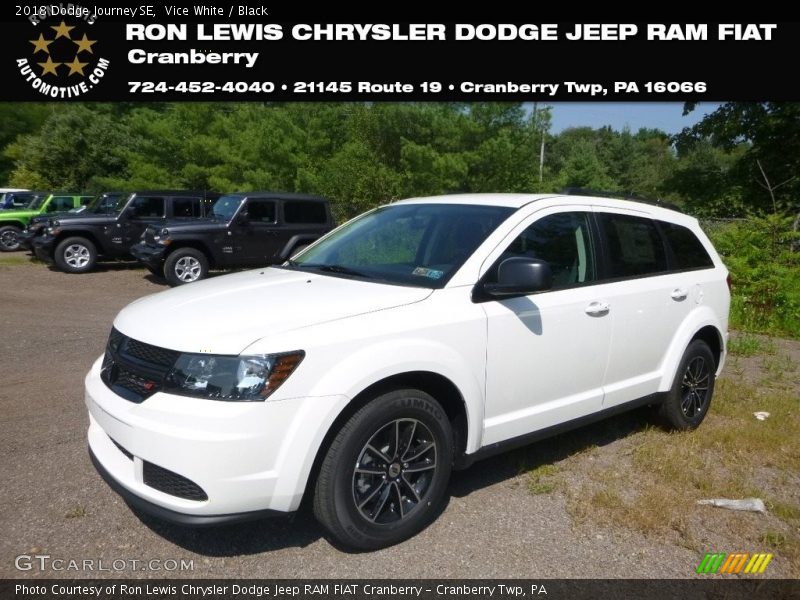 Vice White / Black 2018 Dodge Journey SE