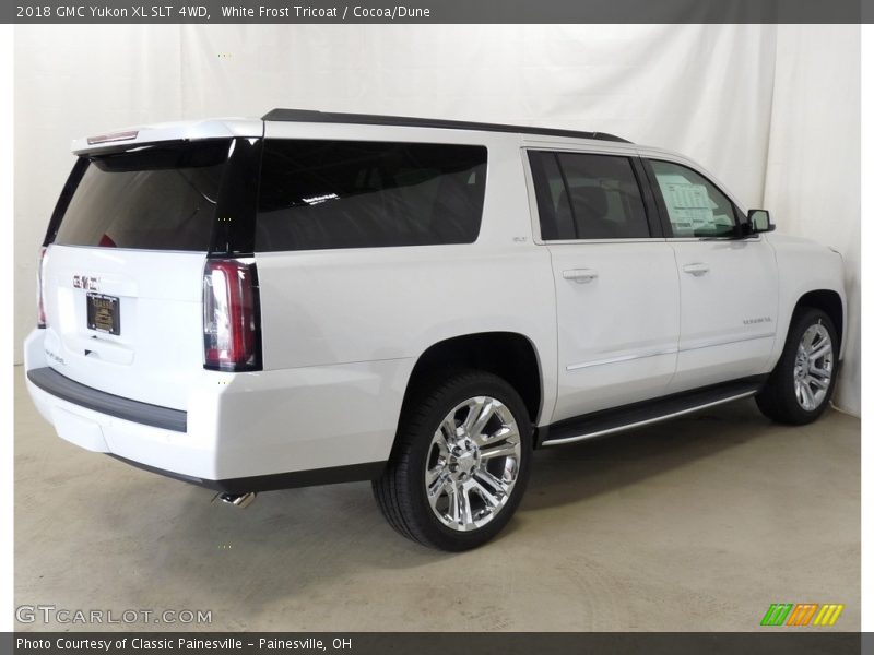 White Frost Tricoat / Cocoa/Dune 2018 GMC Yukon XL SLT 4WD