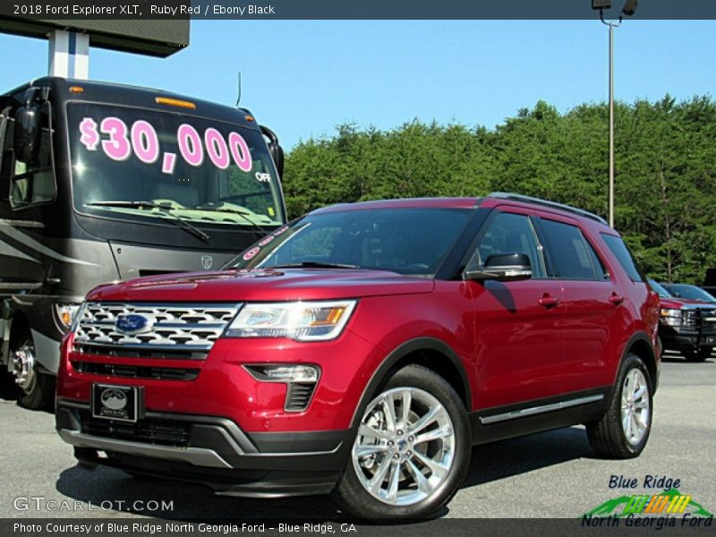 Ruby Red / Ebony Black 2018 Ford Explorer XLT