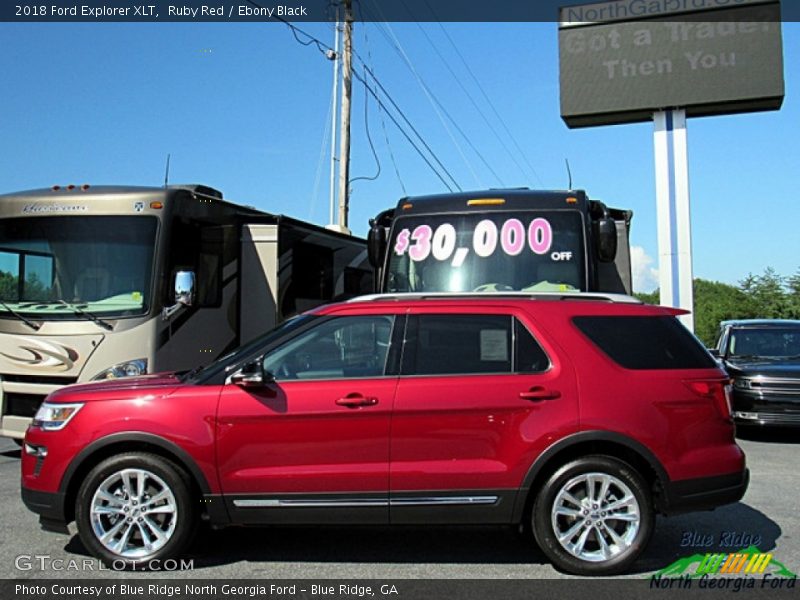 Ruby Red / Ebony Black 2018 Ford Explorer XLT