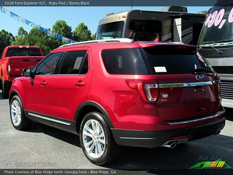 Ruby Red / Ebony Black 2018 Ford Explorer XLT