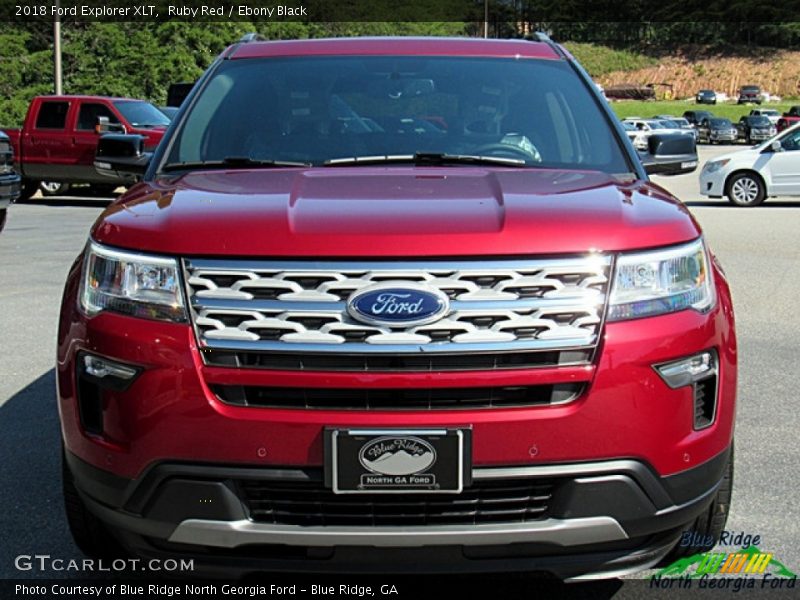 Ruby Red / Ebony Black 2018 Ford Explorer XLT
