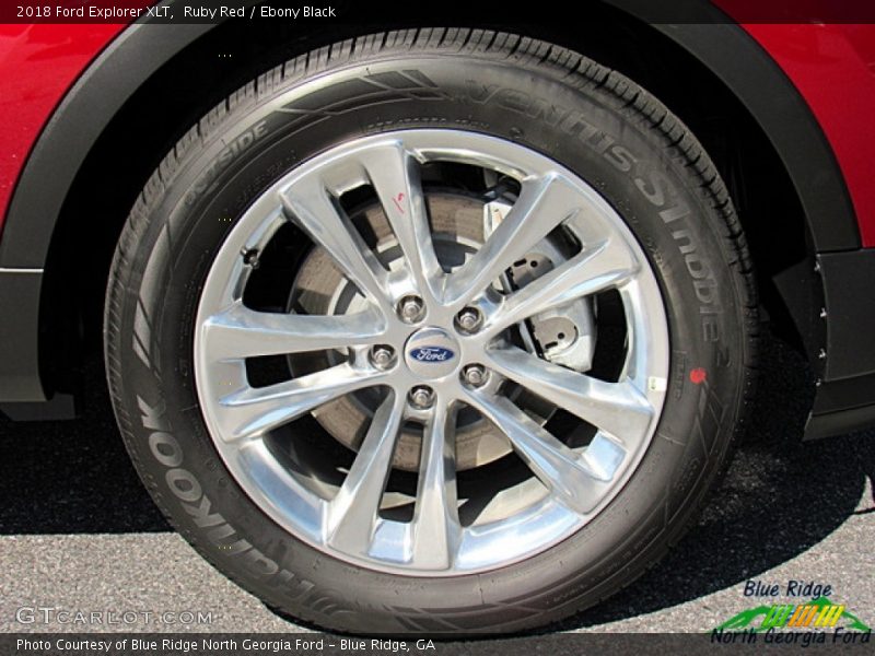 Ruby Red / Ebony Black 2018 Ford Explorer XLT