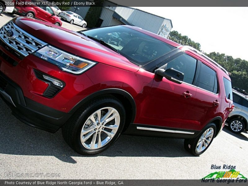 Ruby Red / Ebony Black 2018 Ford Explorer XLT