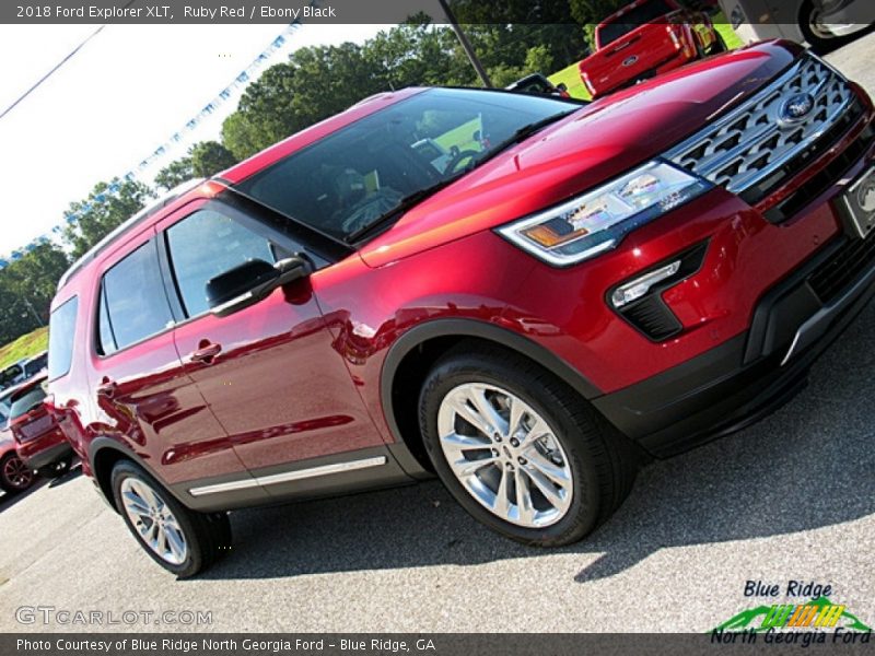 Ruby Red / Ebony Black 2018 Ford Explorer XLT