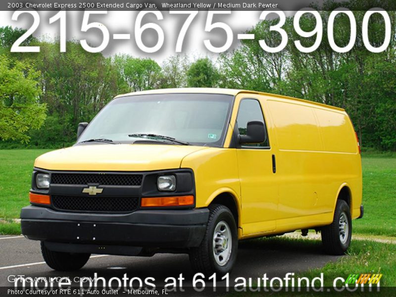 Wheatland Yellow / Medium Dark Pewter 2003 Chevrolet Express 2500 Extended Cargo Van