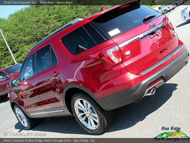 Ruby Red / Ebony Black 2018 Ford Explorer XLT