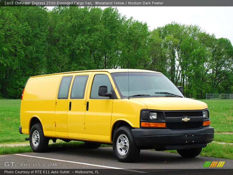 Wheatland Yellow / Medium Dark Pewter 2003 Chevrolet Express 2500 Extended Cargo Van