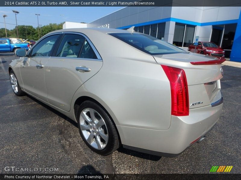 Silver Coast Metallic / Light Platinum/Brownstone 2014 Cadillac ATS 2.0L Turbo AWD