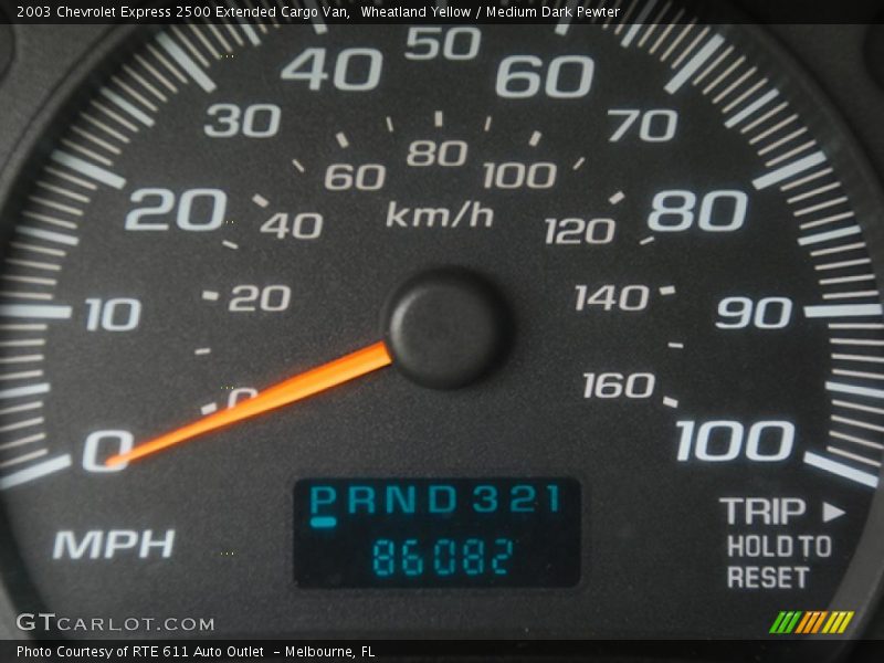 Wheatland Yellow / Medium Dark Pewter 2003 Chevrolet Express 2500 Extended Cargo Van