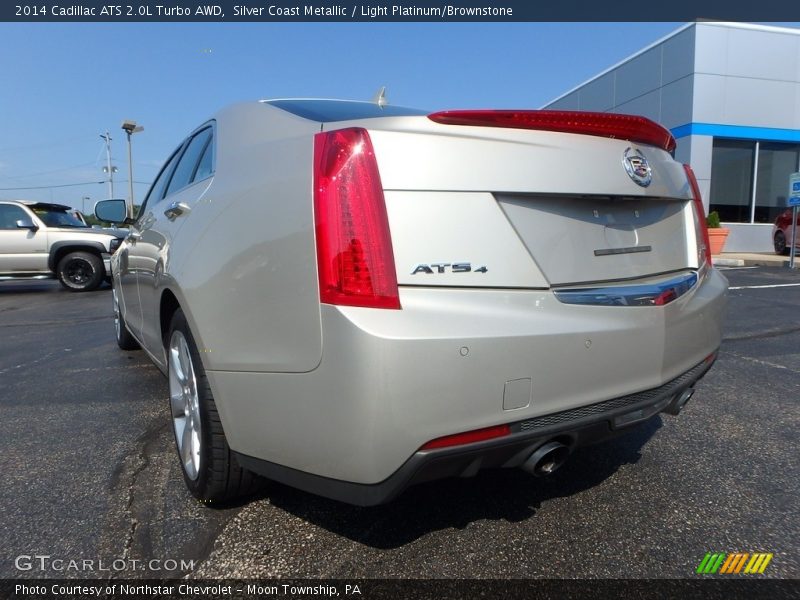 Silver Coast Metallic / Light Platinum/Brownstone 2014 Cadillac ATS 2.0L Turbo AWD