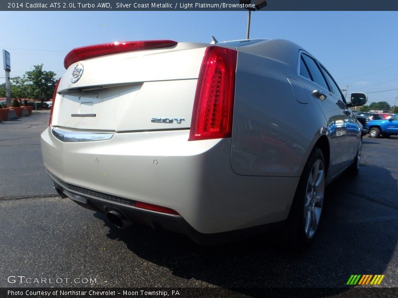 Silver Coast Metallic / Light Platinum/Brownstone 2014 Cadillac ATS 2.0L Turbo AWD