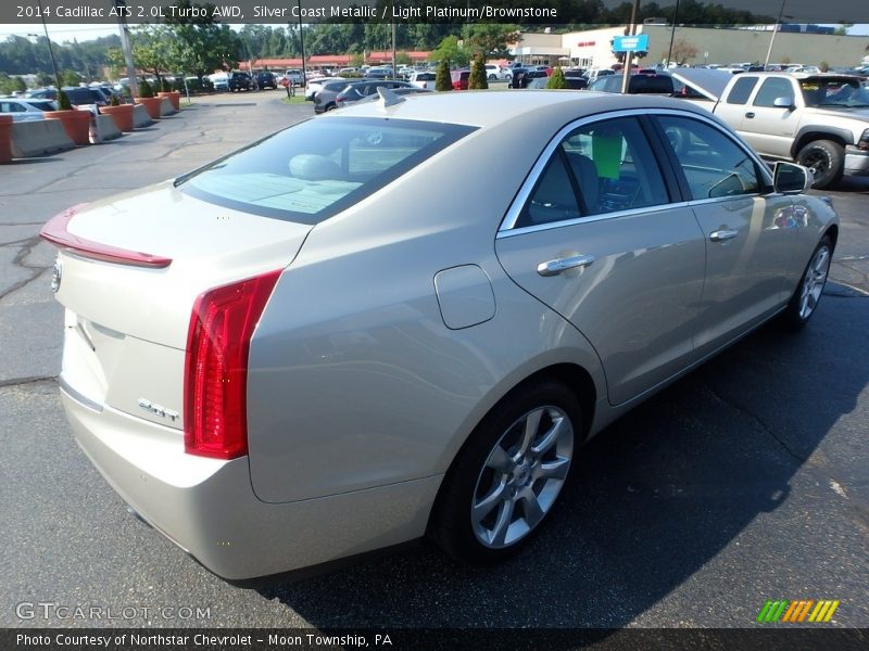 Silver Coast Metallic / Light Platinum/Brownstone 2014 Cadillac ATS 2.0L Turbo AWD