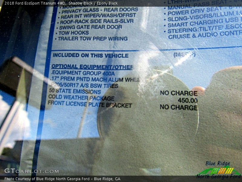 Shadow Black / Ebony Black 2018 Ford EcoSport Titanium 4WD