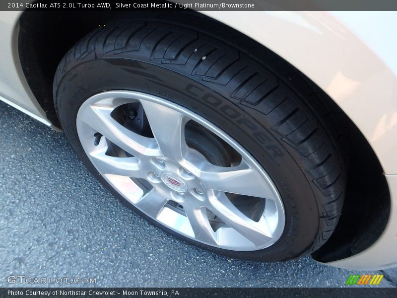 Silver Coast Metallic / Light Platinum/Brownstone 2014 Cadillac ATS 2.0L Turbo AWD