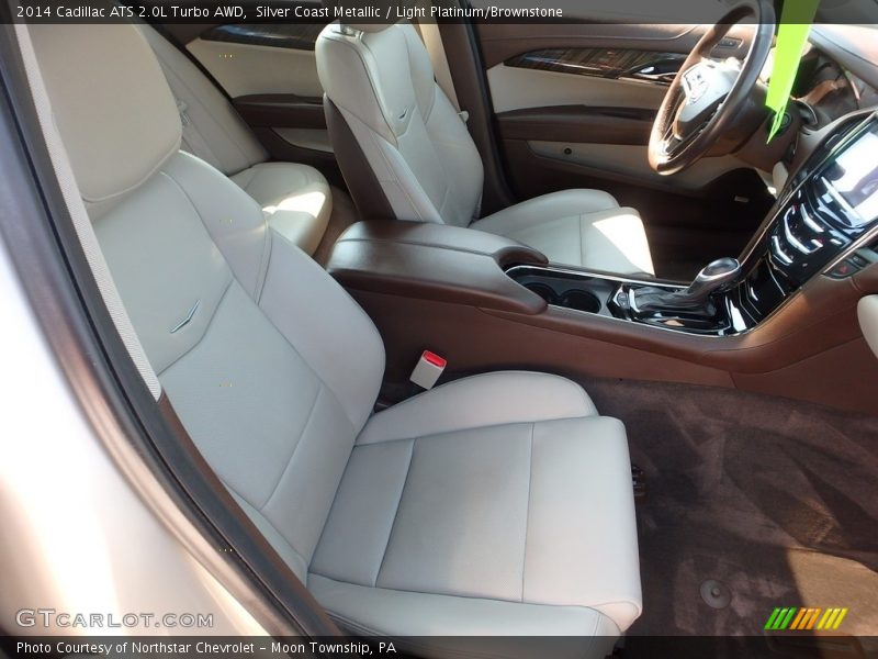 Silver Coast Metallic / Light Platinum/Brownstone 2014 Cadillac ATS 2.0L Turbo AWD