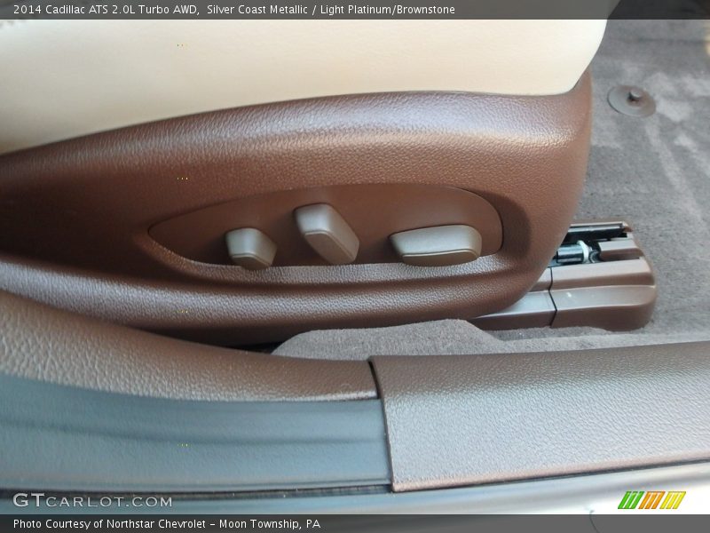 Silver Coast Metallic / Light Platinum/Brownstone 2014 Cadillac ATS 2.0L Turbo AWD