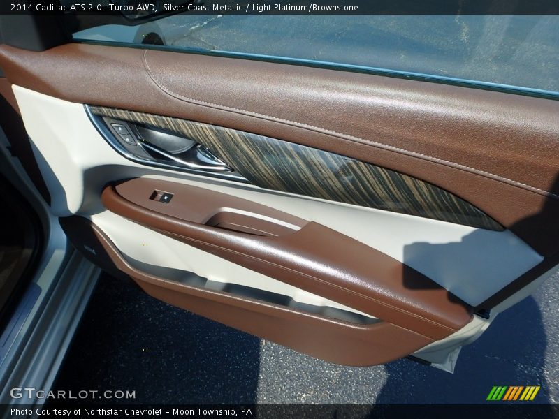 Silver Coast Metallic / Light Platinum/Brownstone 2014 Cadillac ATS 2.0L Turbo AWD