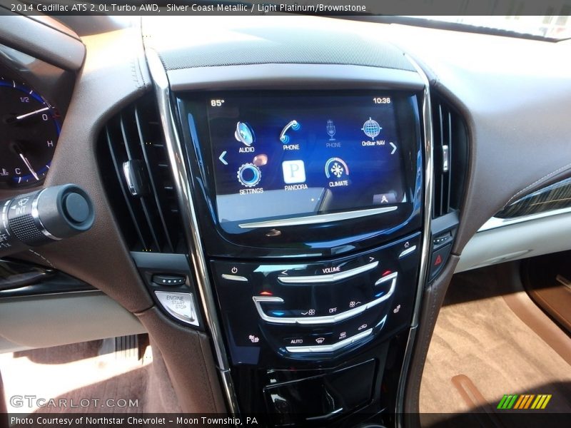 Silver Coast Metallic / Light Platinum/Brownstone 2014 Cadillac ATS 2.0L Turbo AWD