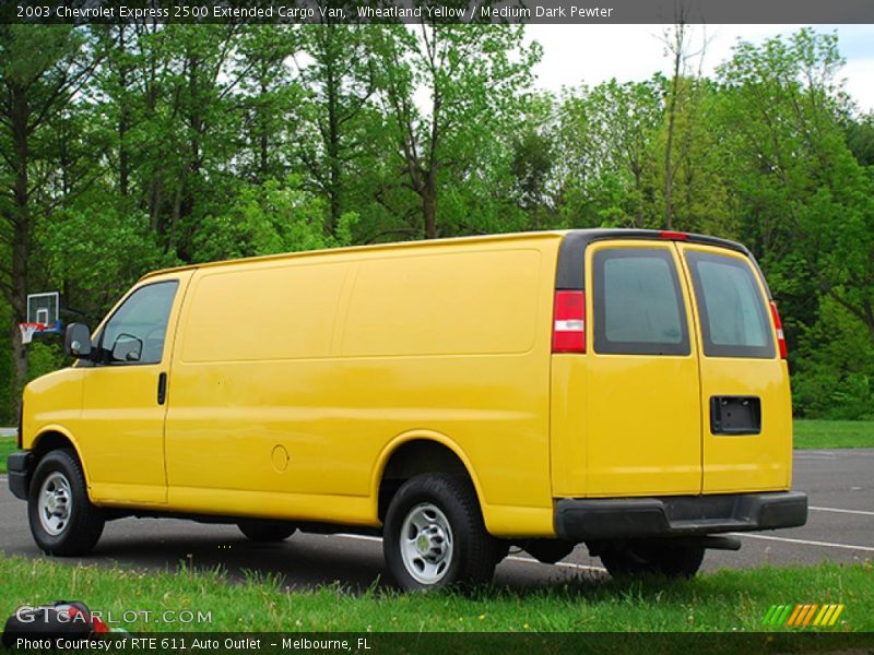 Wheatland Yellow / Medium Dark Pewter 2003 Chevrolet Express 2500 Extended Cargo Van