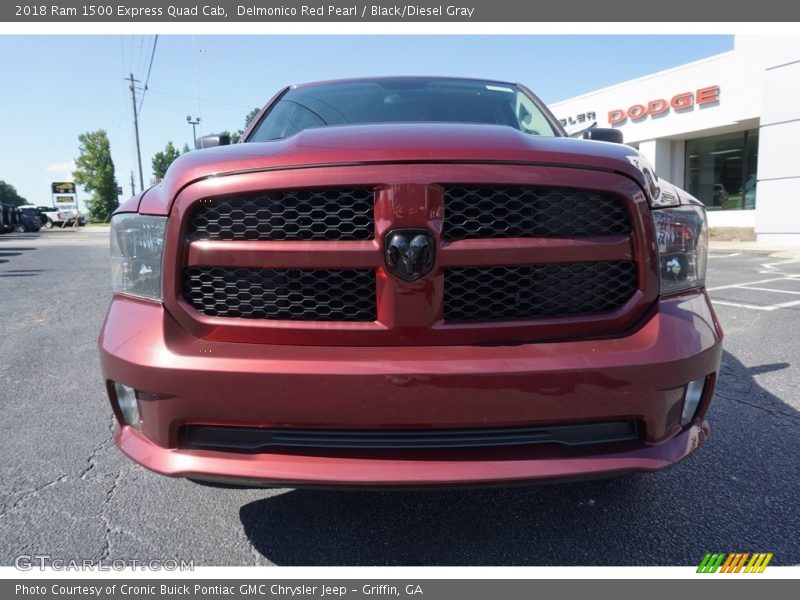 Delmonico Red Pearl / Black/Diesel Gray 2018 Ram 1500 Express Quad Cab