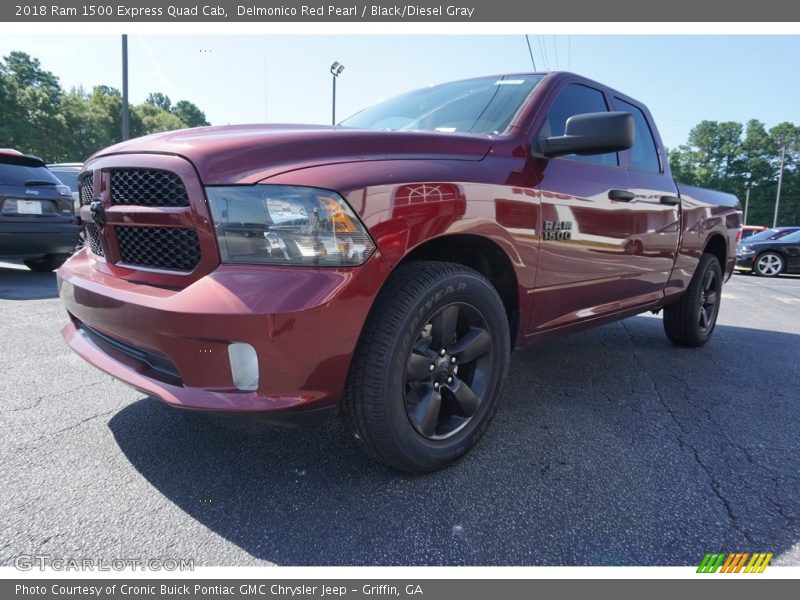 Delmonico Red Pearl / Black/Diesel Gray 2018 Ram 1500 Express Quad Cab