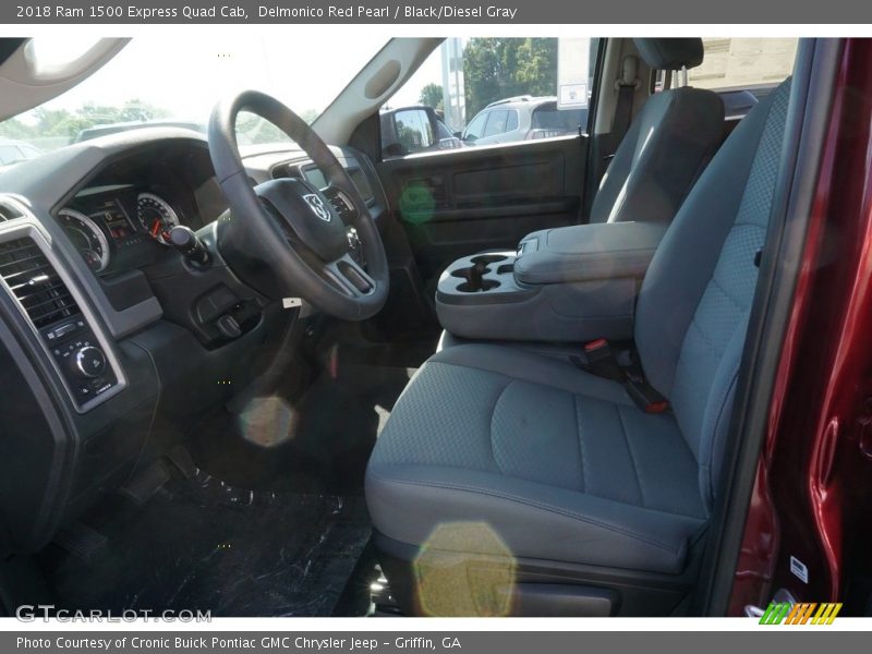 Delmonico Red Pearl / Black/Diesel Gray 2018 Ram 1500 Express Quad Cab