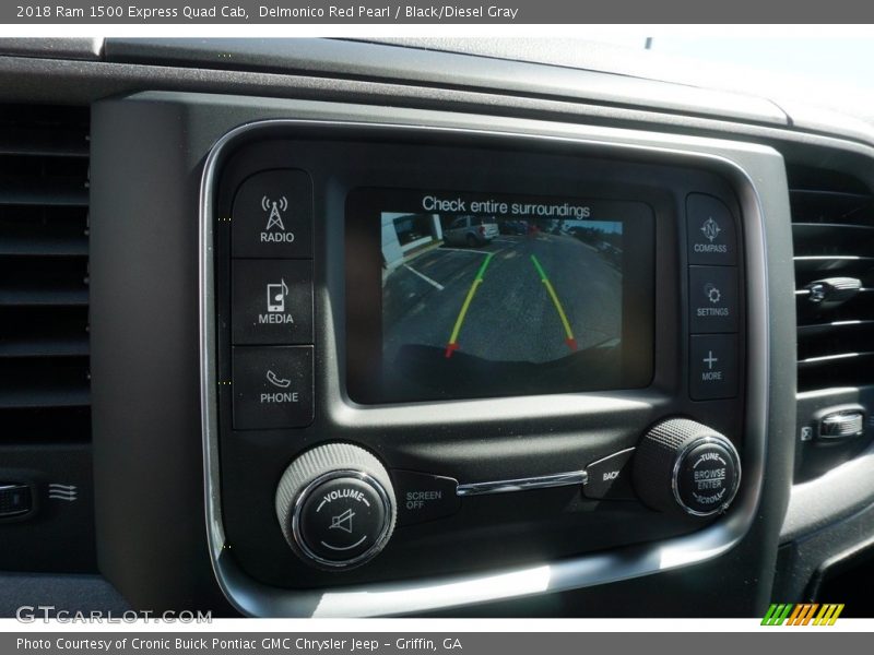 Delmonico Red Pearl / Black/Diesel Gray 2018 Ram 1500 Express Quad Cab