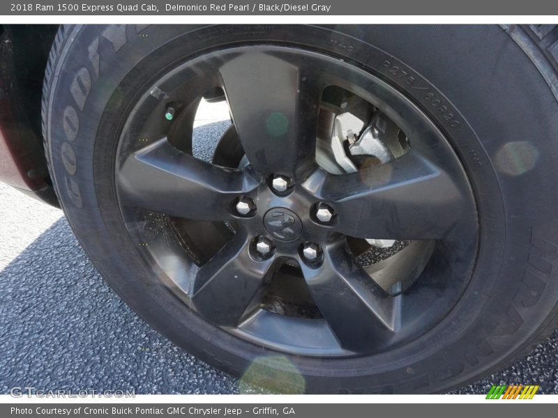 Delmonico Red Pearl / Black/Diesel Gray 2018 Ram 1500 Express Quad Cab