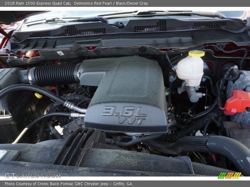 Delmonico Red Pearl / Black/Diesel Gray 2018 Ram 1500 Express Quad Cab