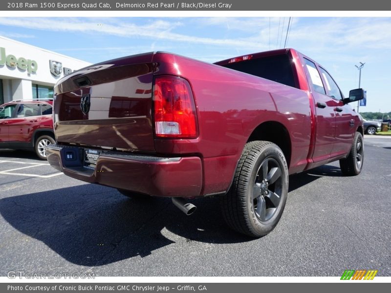 Delmonico Red Pearl / Black/Diesel Gray 2018 Ram 1500 Express Quad Cab