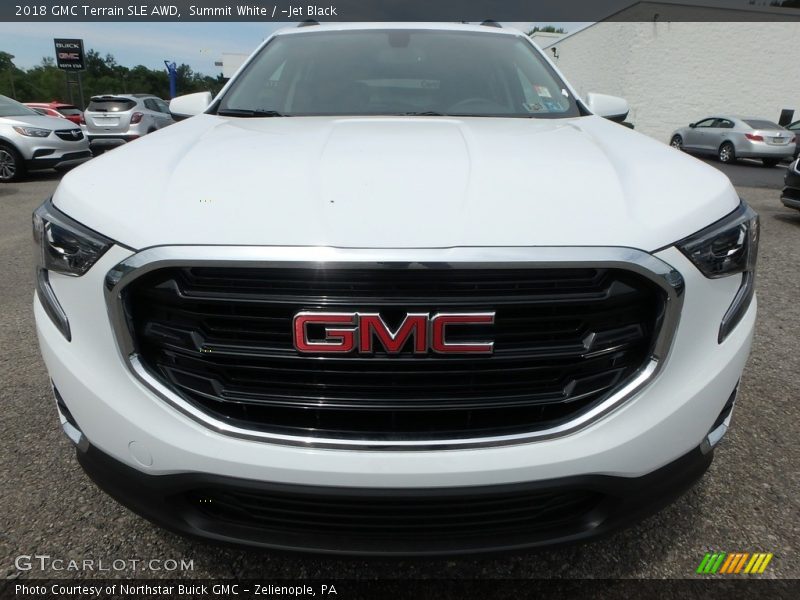 Summit White / ­Jet Black 2018 GMC Terrain SLE AWD