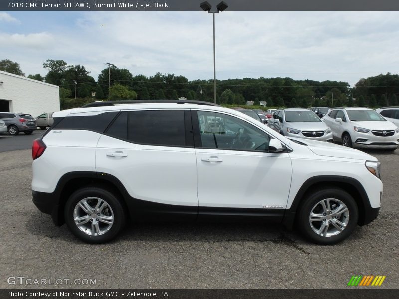 Summit White / ­Jet Black 2018 GMC Terrain SLE AWD