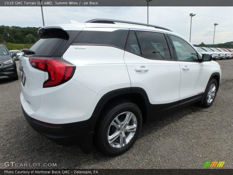 Summit White / ­Jet Black 2018 GMC Terrain SLE AWD