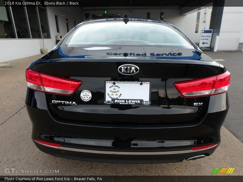 Ebony Black / Black 2018 Kia Optima EX