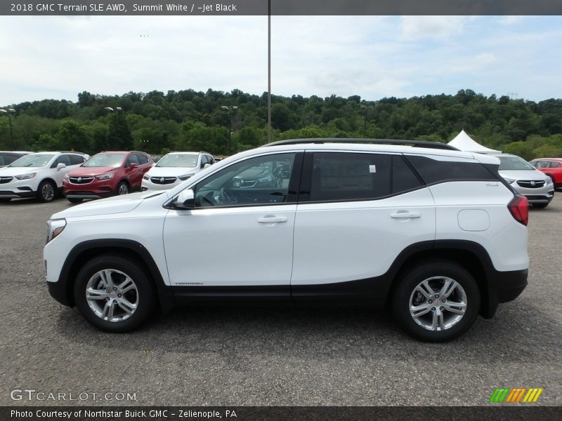 Summit White / ­Jet Black 2018 GMC Terrain SLE AWD