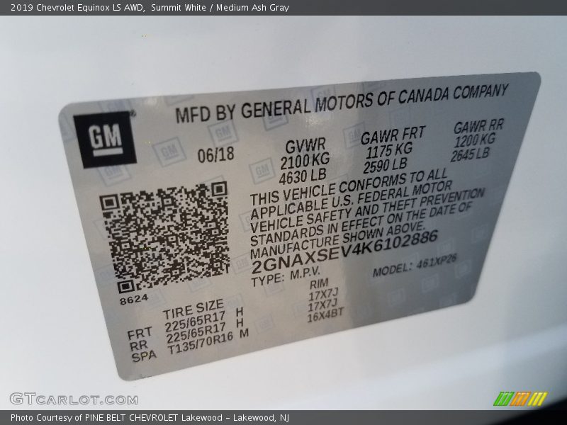 Summit White / Medium Ash Gray 2019 Chevrolet Equinox LS AWD
