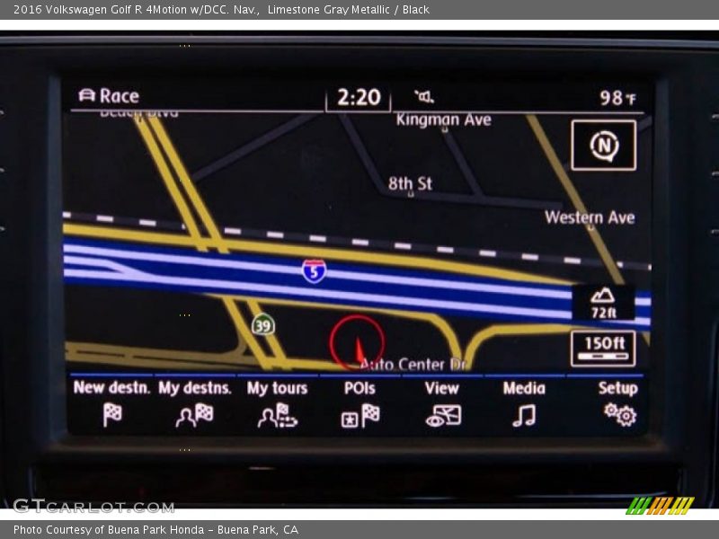 Navigation of 2016 Golf R 4Motion w/DCC. Nav.