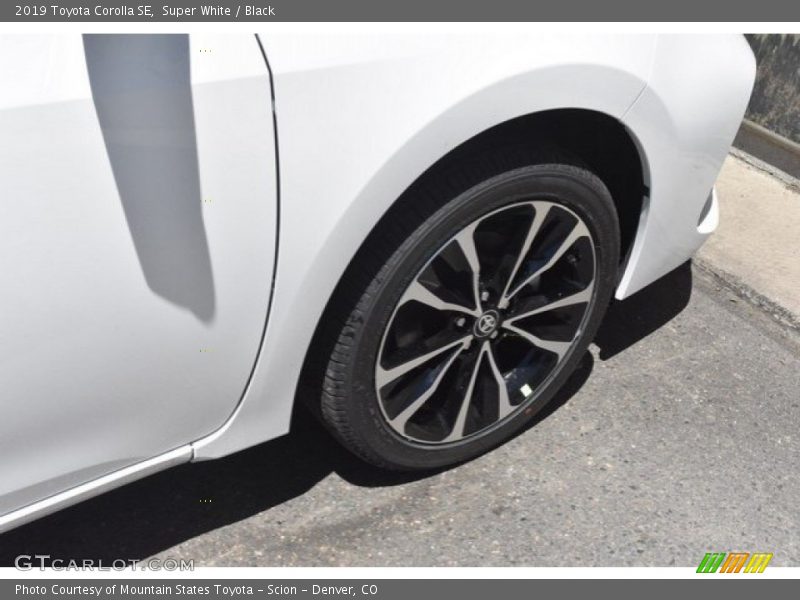 Super White / Black 2019 Toyota Corolla SE