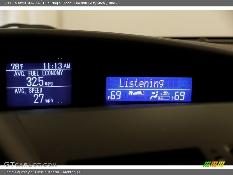 Dolphin Gray Mica / Black 2013 Mazda MAZDA3 i Touring 5 Door