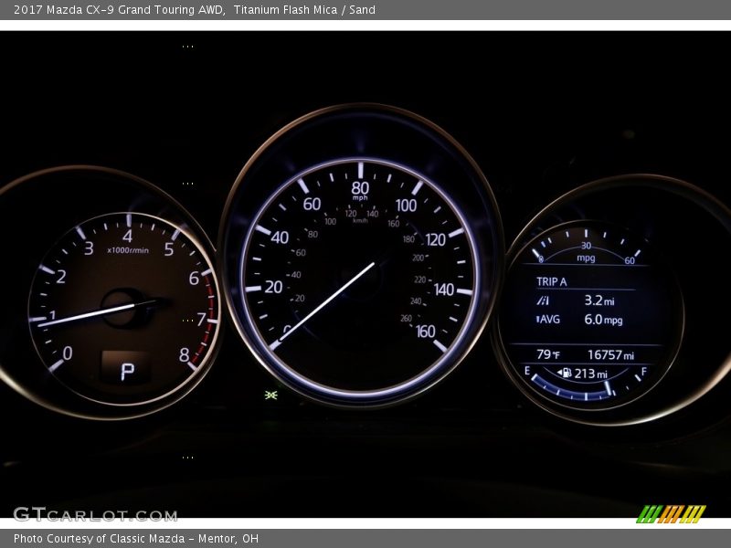 Titanium Flash Mica / Sand 2017 Mazda CX-9 Grand Touring AWD