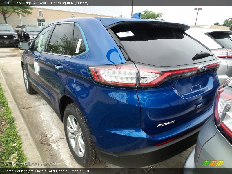 Lightning Blue / Ebony 2018 Ford Edge SEL AWD