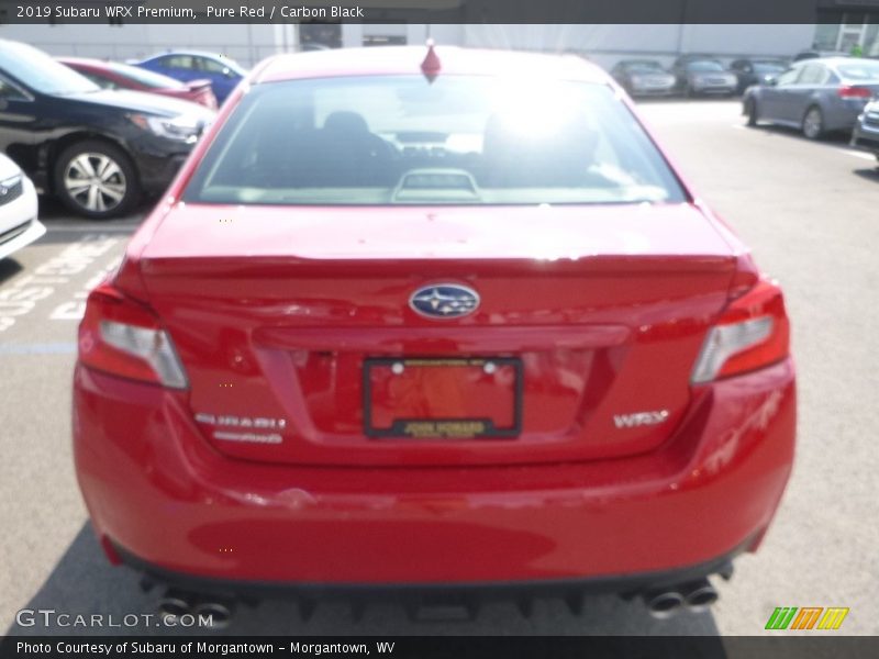 Pure Red / Carbon Black 2019 Subaru WRX Premium