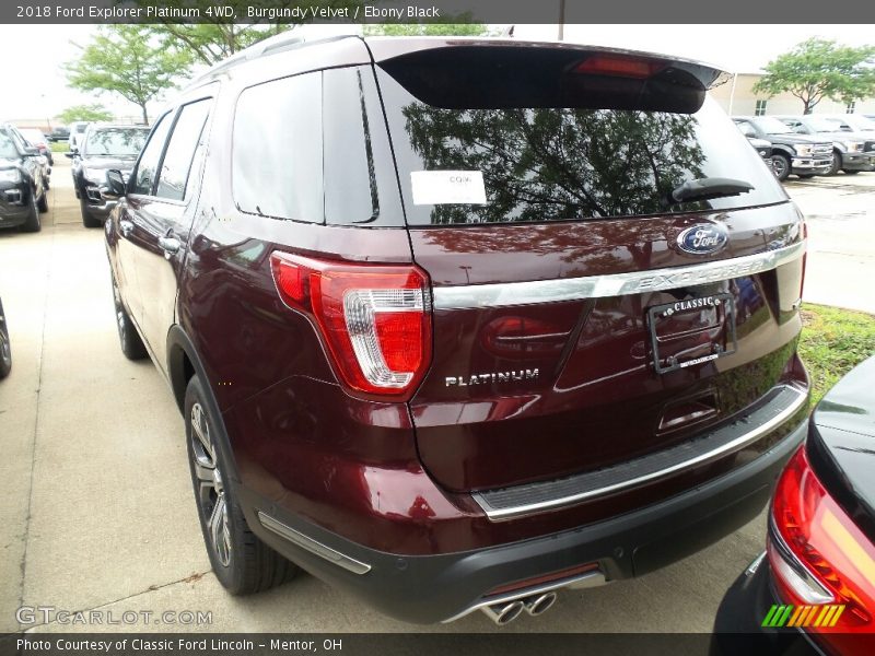 Burgundy Velvet / Ebony Black 2018 Ford Explorer Platinum 4WD