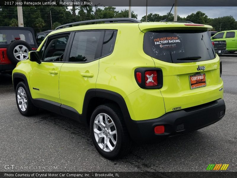 Hypergreen / Black 2017 Jeep Renegade Latitude