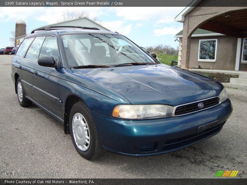 Spruce Green Pearl Metallic / Gray 1995 Subaru Legacy L Wagon