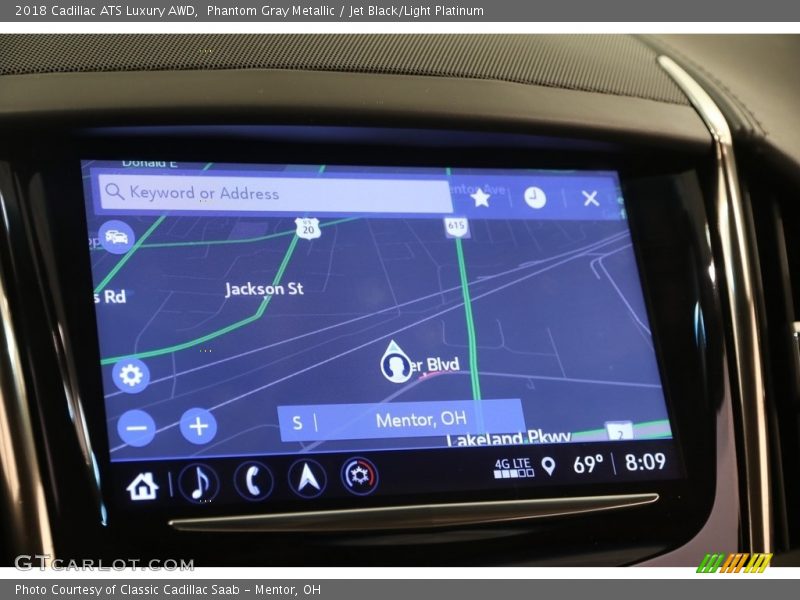 Phantom Gray Metallic / Jet Black/Light Platinum 2018 Cadillac ATS Luxury AWD