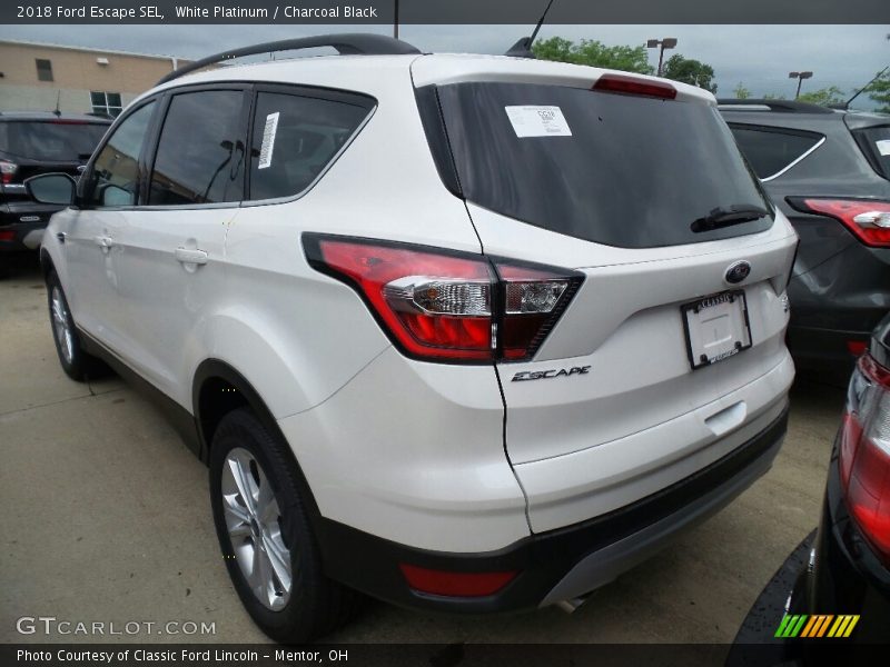 White Platinum / Charcoal Black 2018 Ford Escape SEL