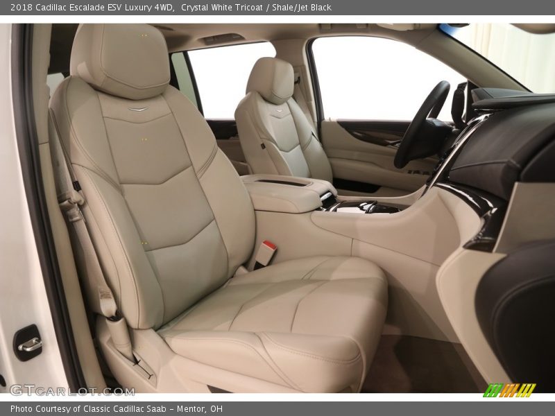 Crystal White Tricoat / Shale/Jet Black 2018 Cadillac Escalade ESV Luxury 4WD