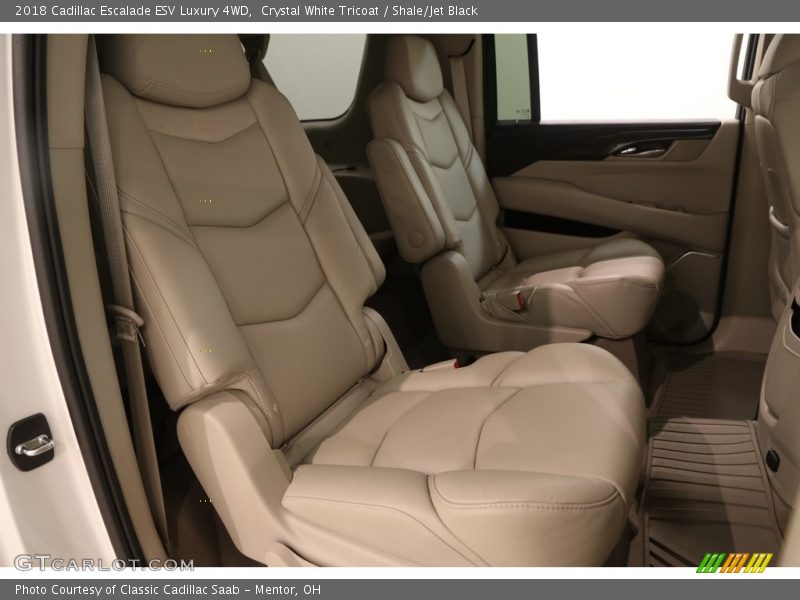 Crystal White Tricoat / Shale/Jet Black 2018 Cadillac Escalade ESV Luxury 4WD